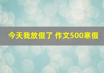 今天我放假了 作文500寒假